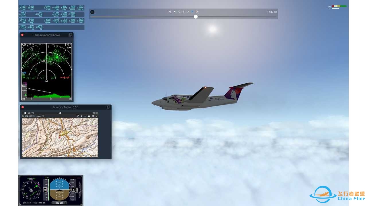 通用机场第十二站,六盘水月照机场ZUPS to 毕节飞雄机场ZUBJ-2463 