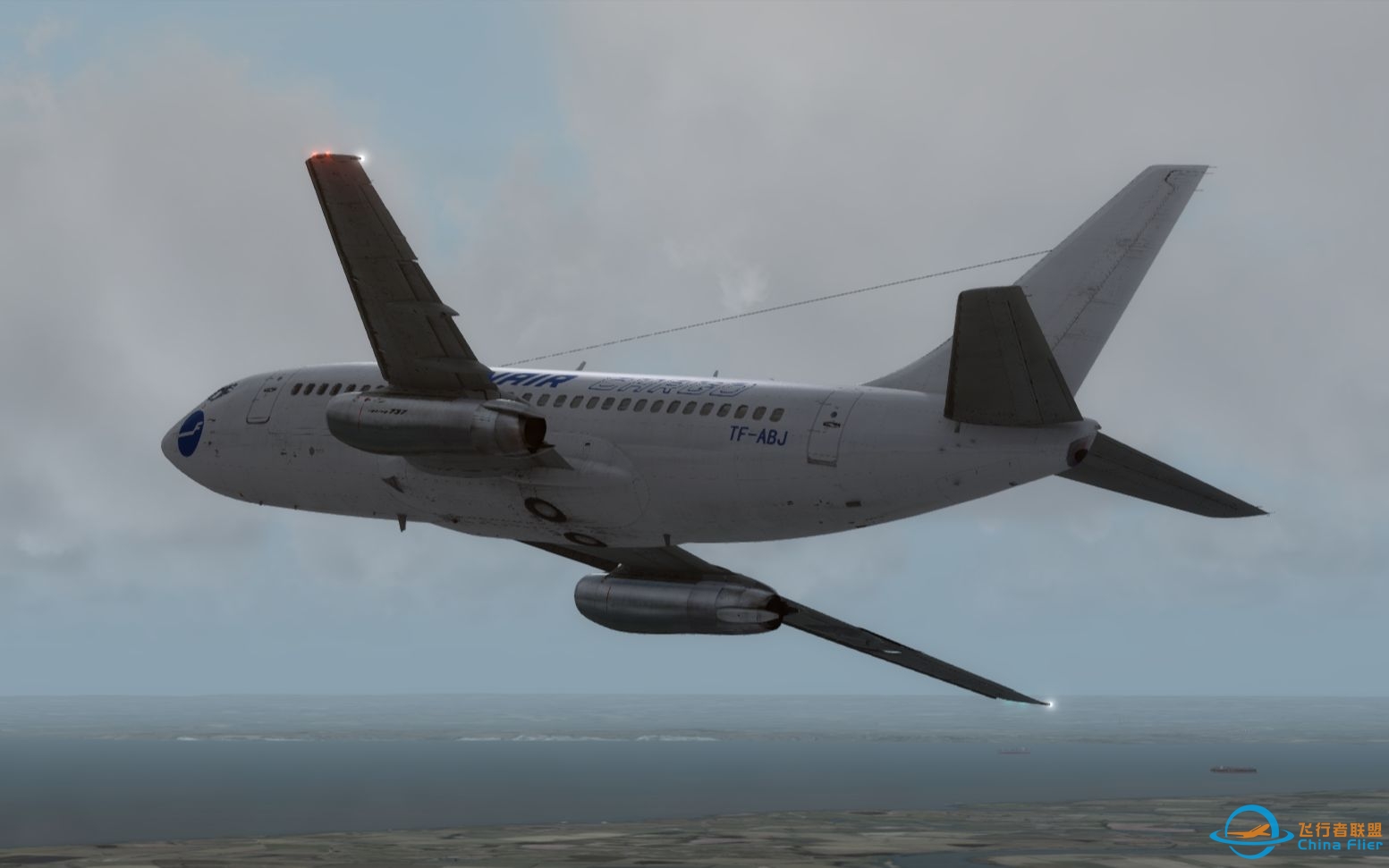 【Prepar3D落地】芬兰货运航空波音737-200C目视手动落地英国绍森德机场-7354 