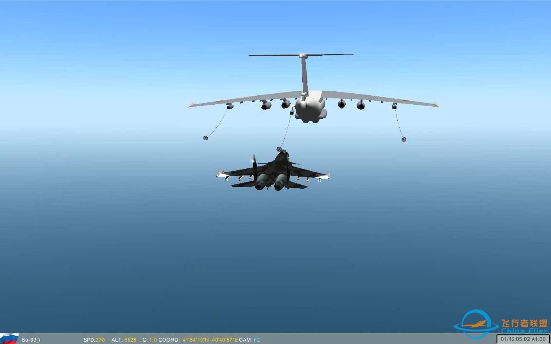 [DCS通用 Lock on2]Su-33软管空中加油教程-3115 