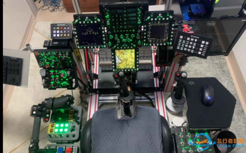 专业模拟器级飞行摇杆 brunner cls-p基础功能测试视频-5640 