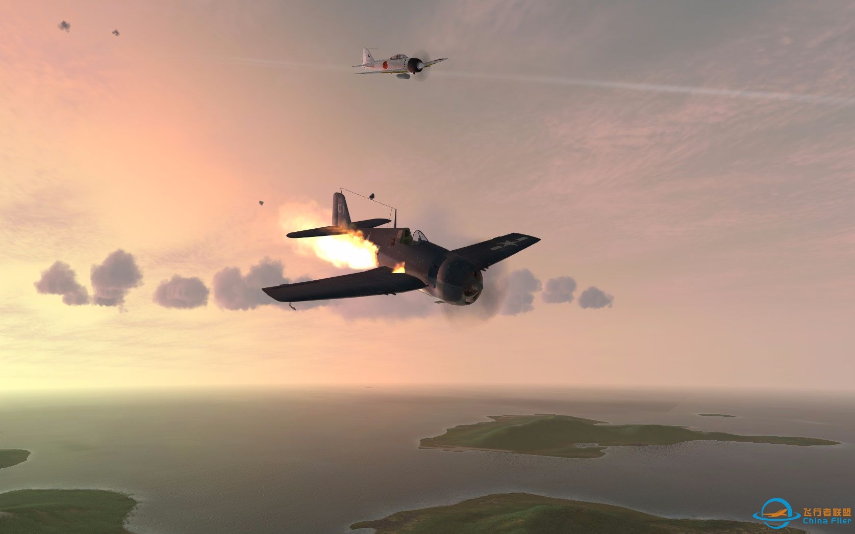 IL2 1946驾驶日军零战击落野猫后航降在赤城号上-2349 