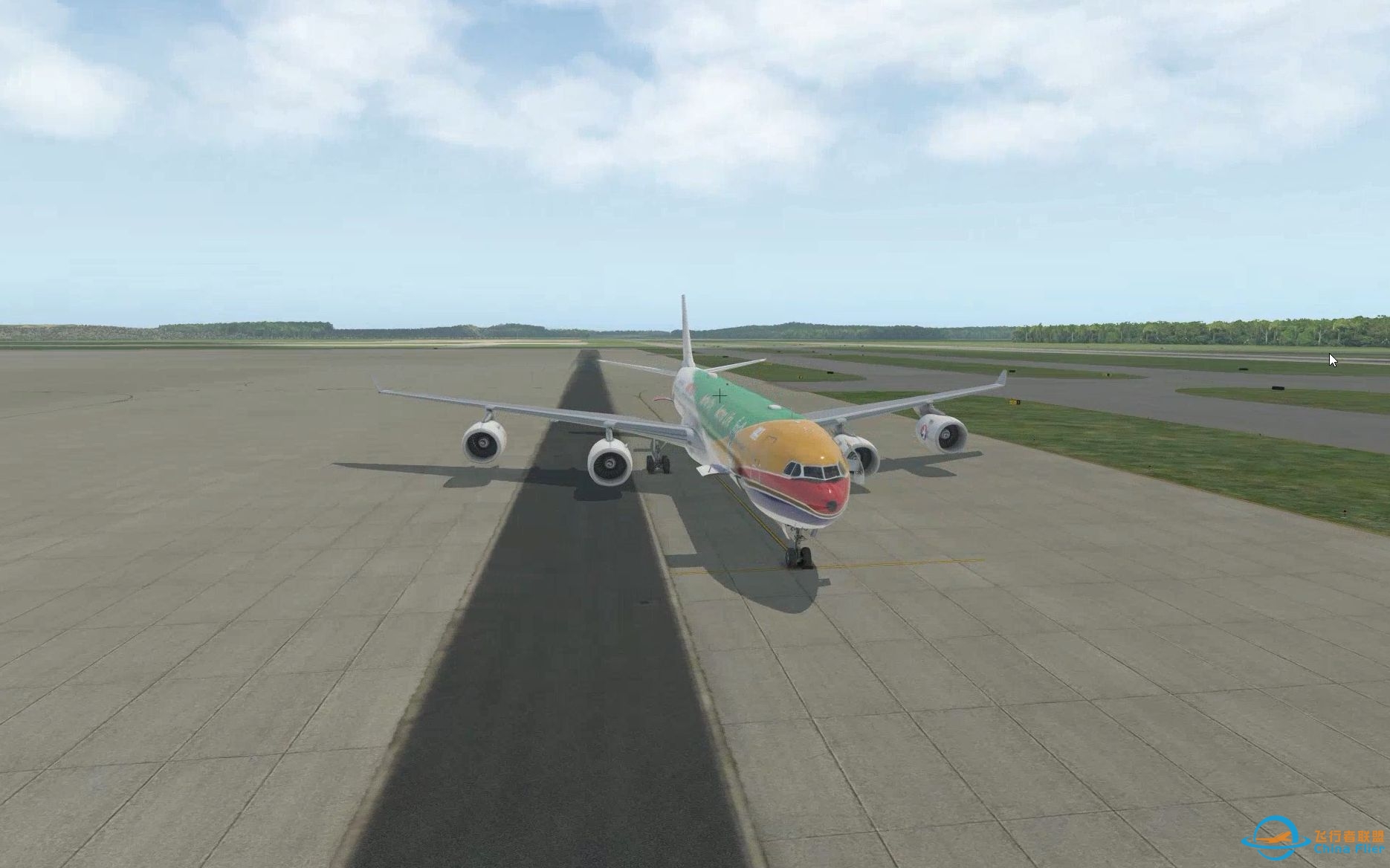 x-plane11  ToLiss   A340-642   WMKK-NZAA-782 