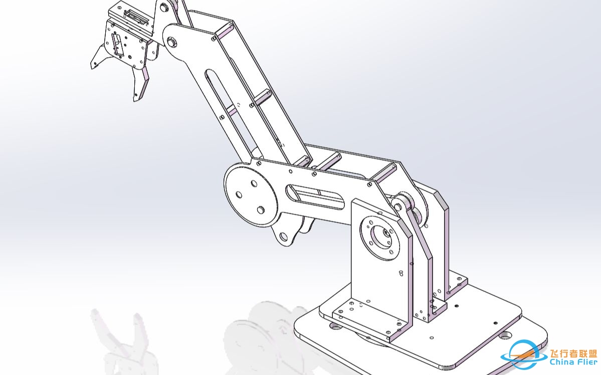 【六自由度车载机械手】-六自由度车载机械手SolidWorks三维造型-SWEDU-7972 