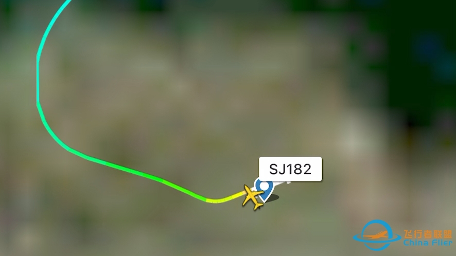 SJ182坠毁前Flightradar24航迹图-3321 
