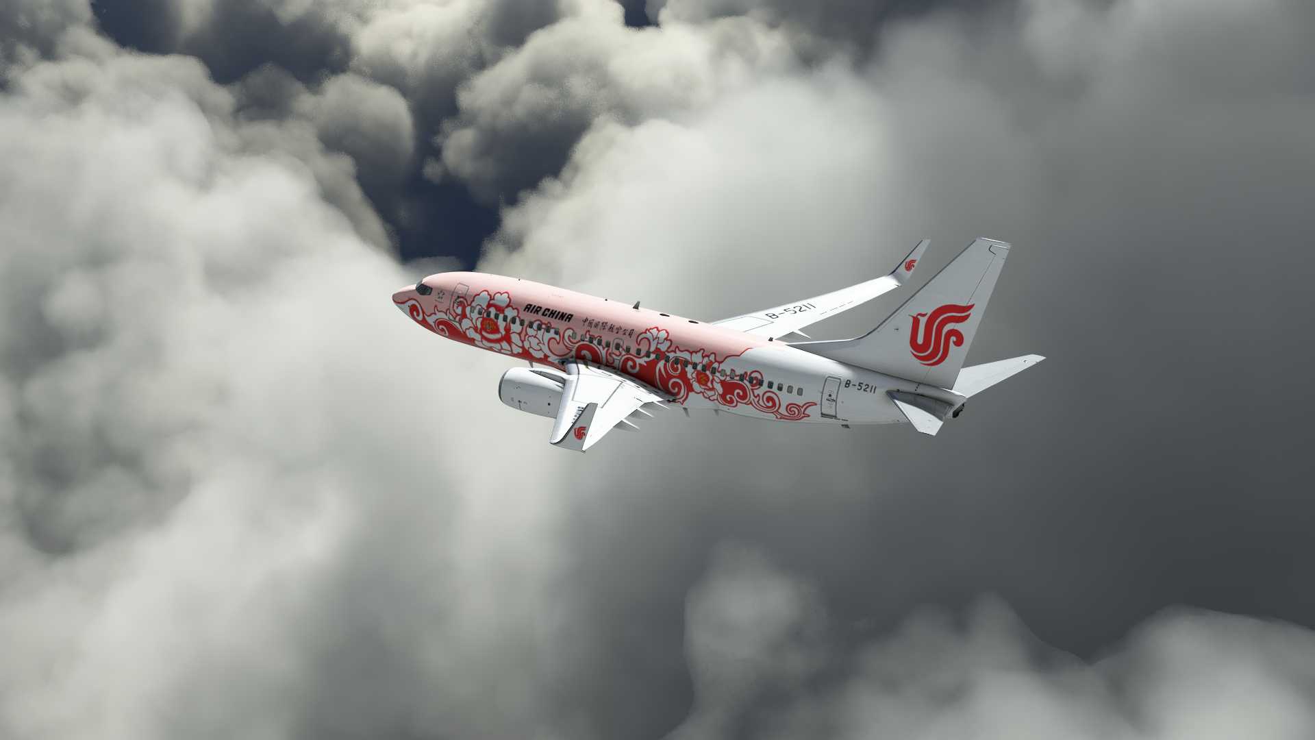 漂亮的国航737-7852 