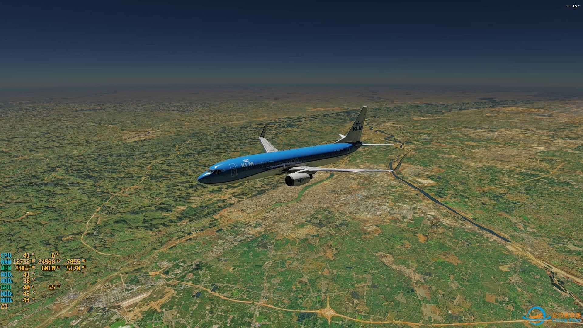 XP12去掉空中的反光效果后，感觉比XP11要好-8692 