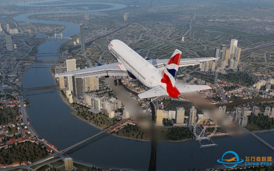 【Xplane12】下滑道过高而导致的糟糕着陆 | 驾驶Toliss320 目视进近 伦敦城市机场 09跑道-5657 