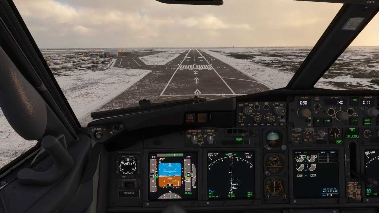 飞往阿拉斯加巴罗：MSFS 2020 PMDG 737 ✈ 在壮丽雪地风景中降...-5718 