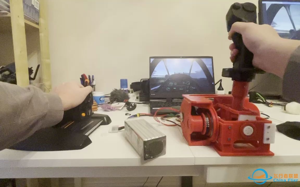 【DCS】DIY5NM超大力矩力反馈飞行摇杆-P51测试-5920 