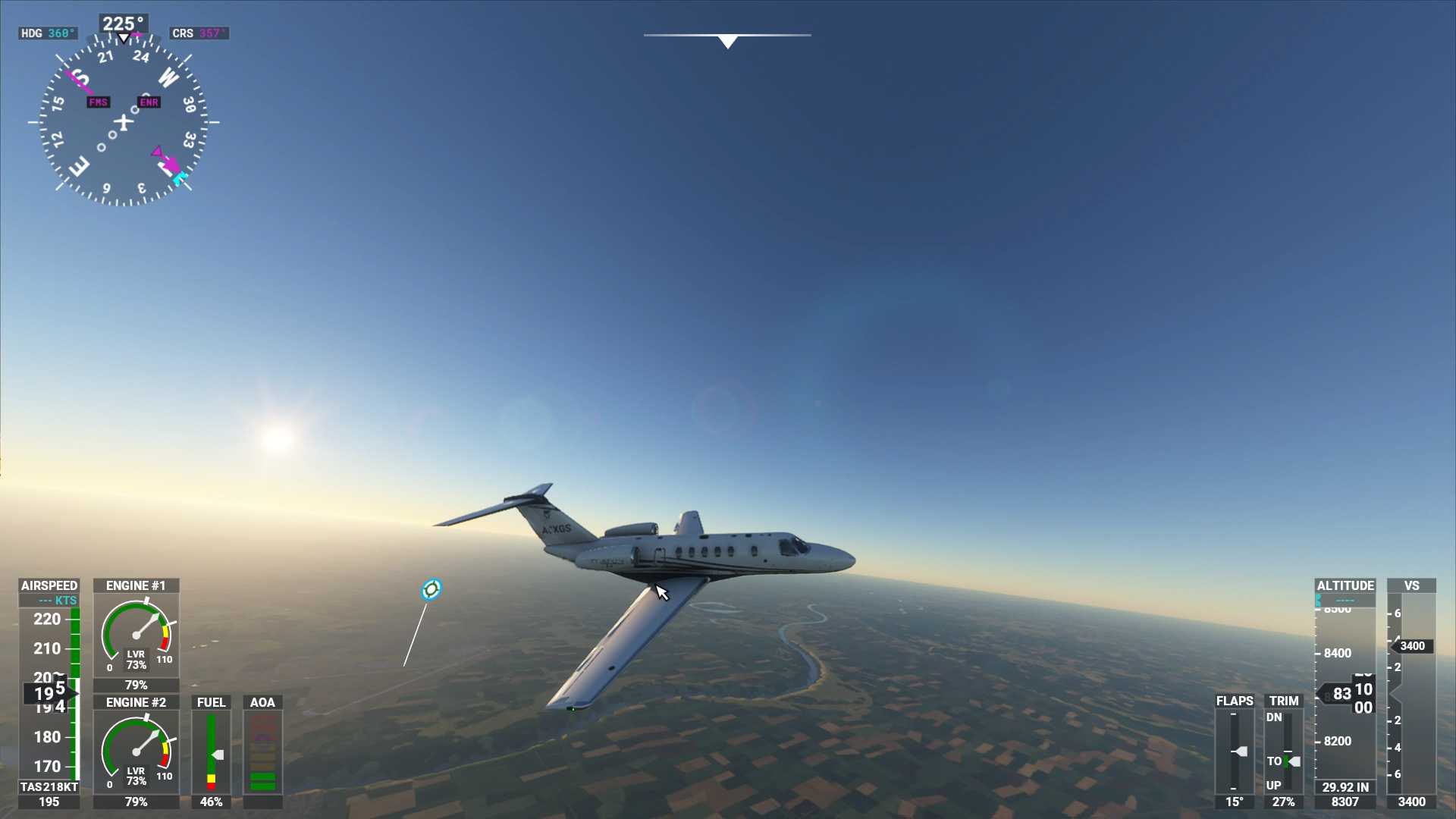 渣画质下的微软模拟飞行-9536 