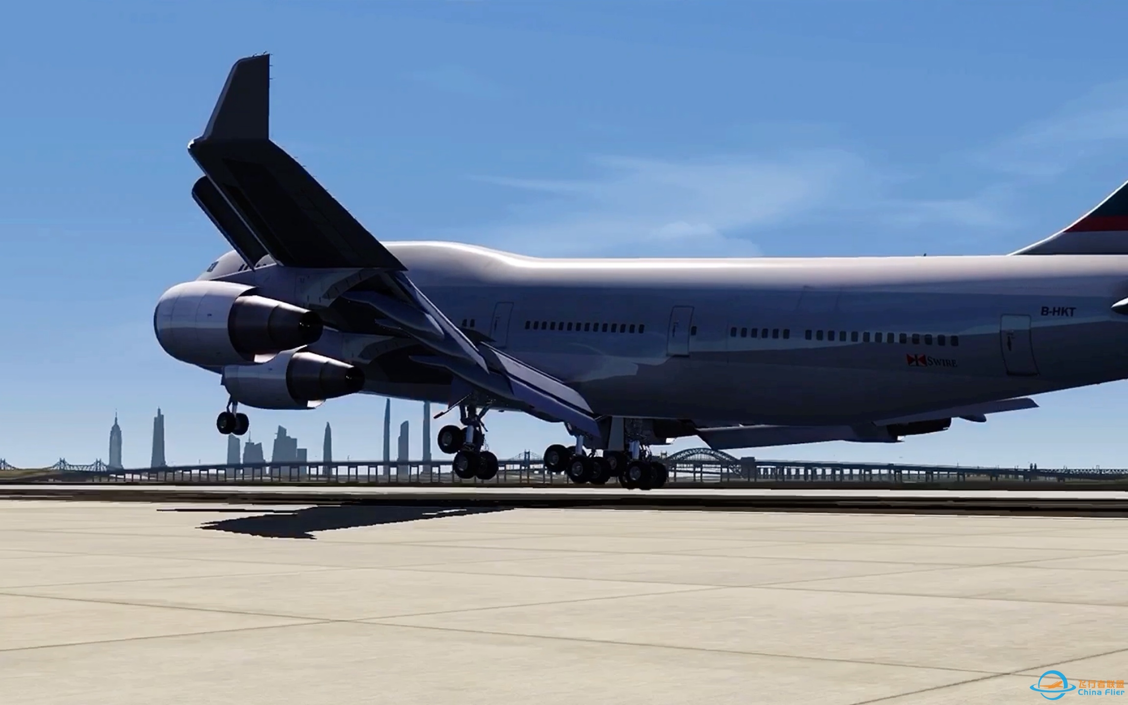 【Aerofly fs 2023】香港国泰航空Boeing747-400落地KLGA-8875 