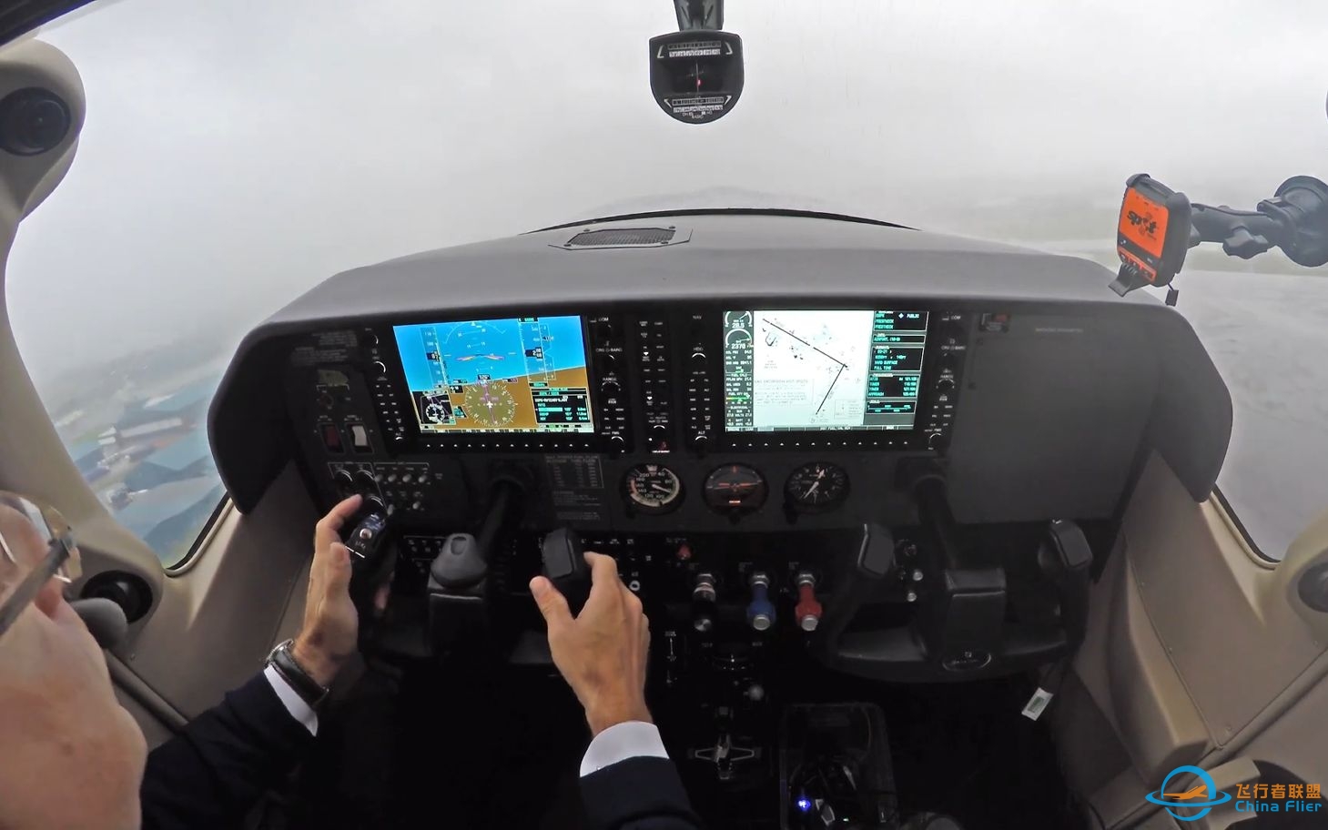 【第一视角飞行】塞斯纳Cessna 182T - 恶劣天气下起降飞行-5663 