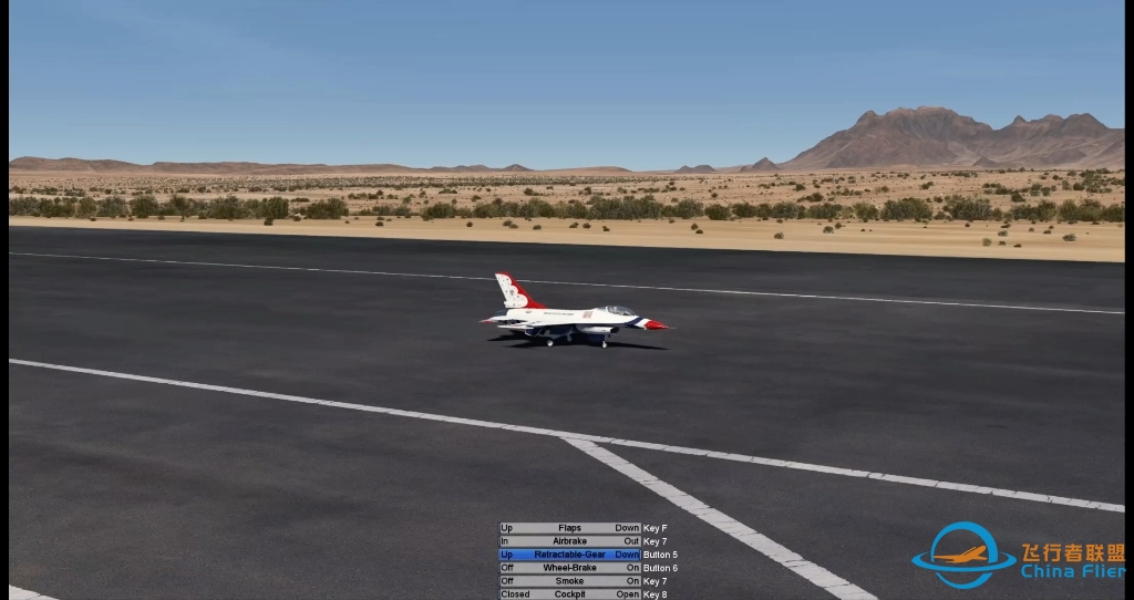 好久没飞了，没事练练aerofly模拟器矢量f16涡喷-6982 
