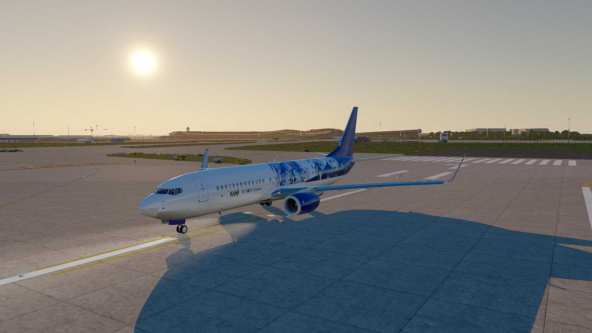 【X-Plane 11】ZBAD-ZYHB B737原神芙宁娜涂装试飞-3484 