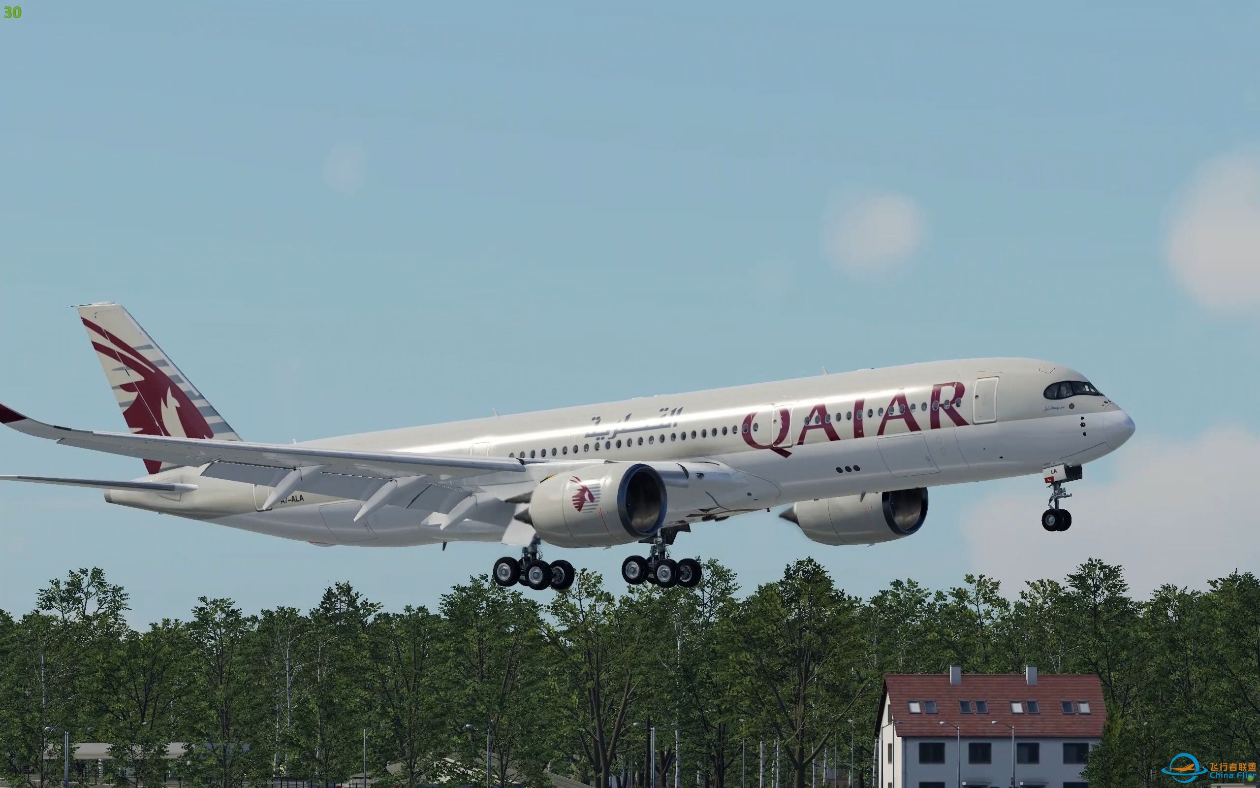[X-Plane12]萌新A350软着陆丝滑降落LHR-9887 