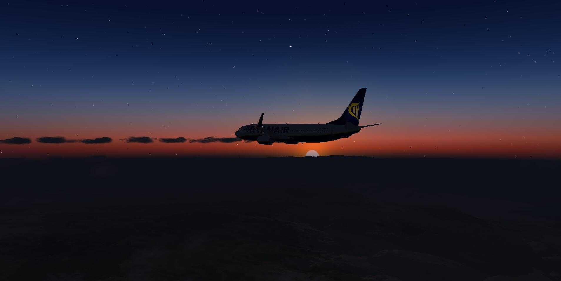 黄昏 雷雨天气的飞行UTAA-UIII[P3DV4]-5934 