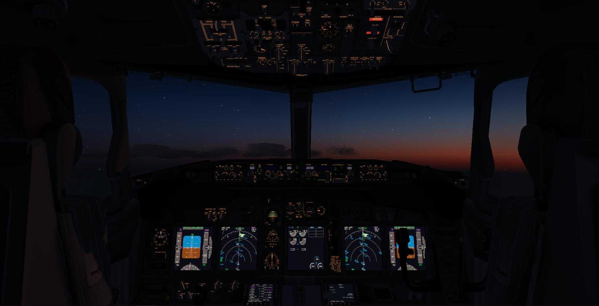 黄昏 雷雨天气的飞行UTAA-UIII[P3DV4]-5415 