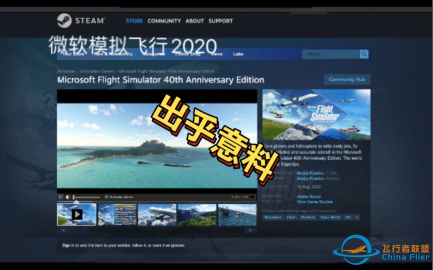 steam夏季大促后，哪款模飞好评率最高？（模拟飞行2020、XP12、Aerofly FS 4）-1432 
