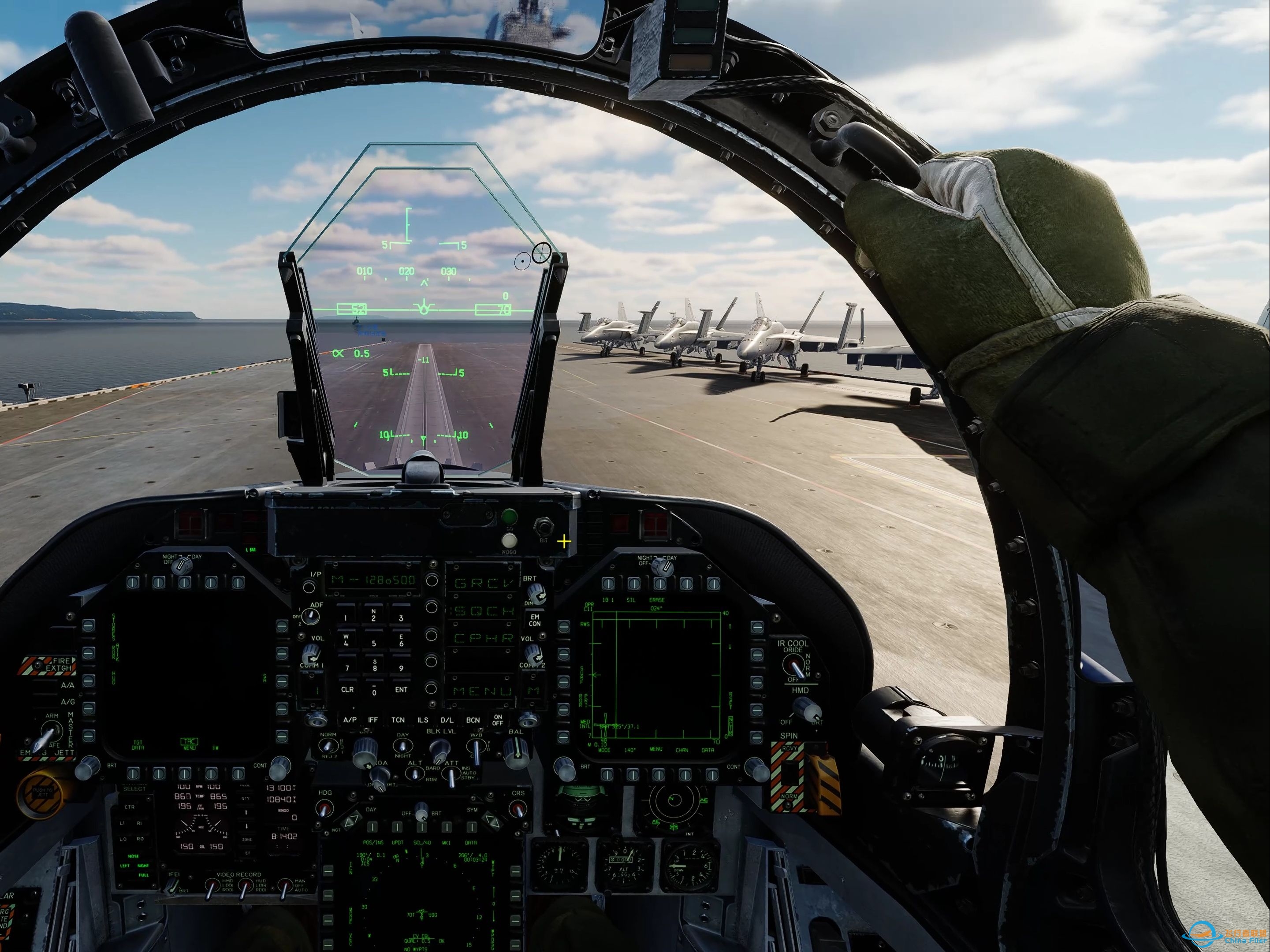 DCS World  F18航母起飞练习-4155 