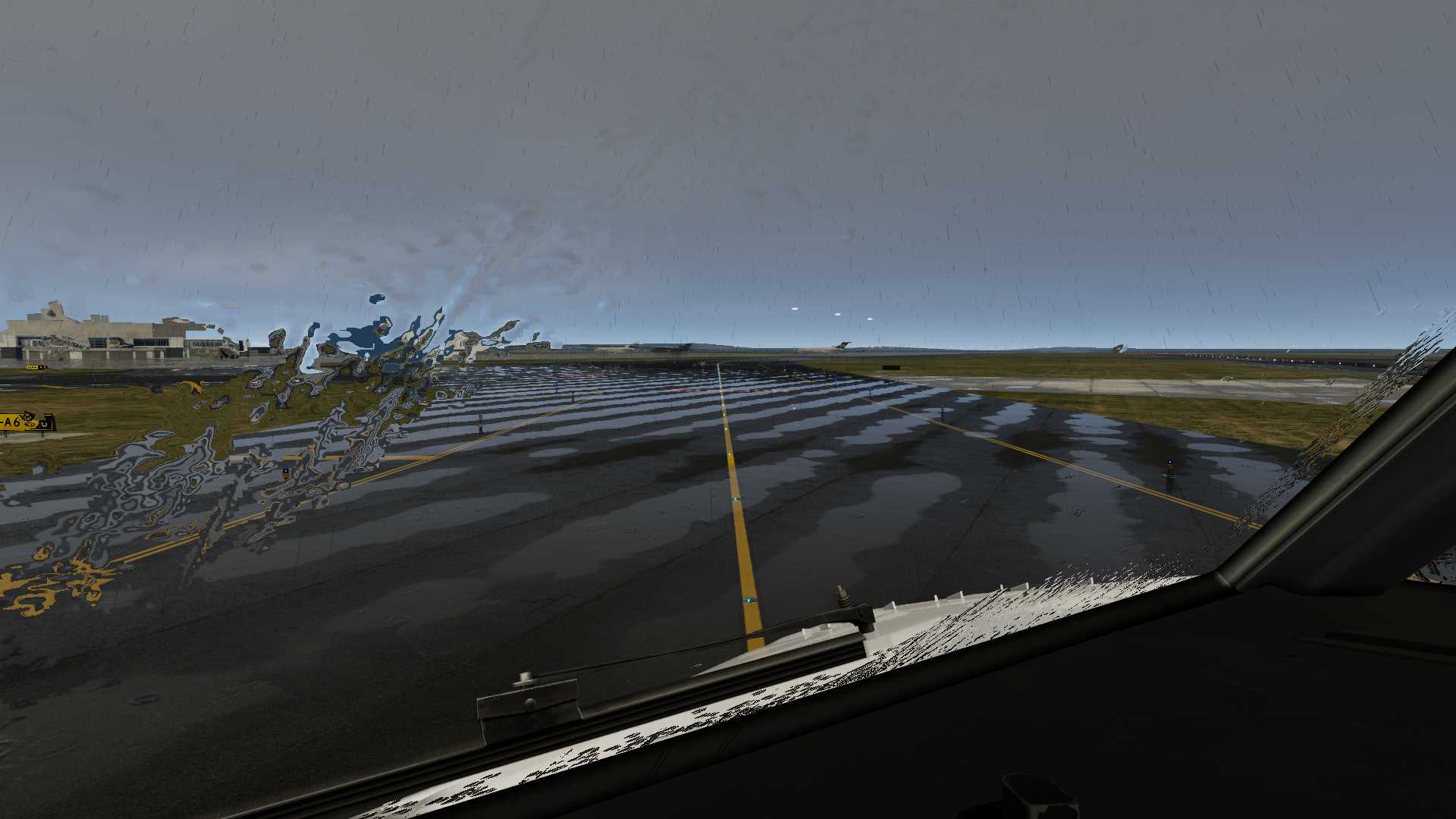 xplane12跑道积水效果太棒了-6671 