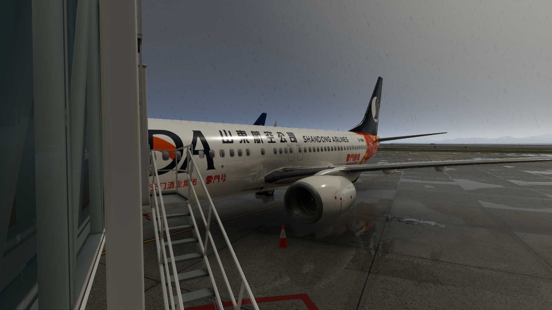 xplane12跑道积水效果太棒了-9011 
