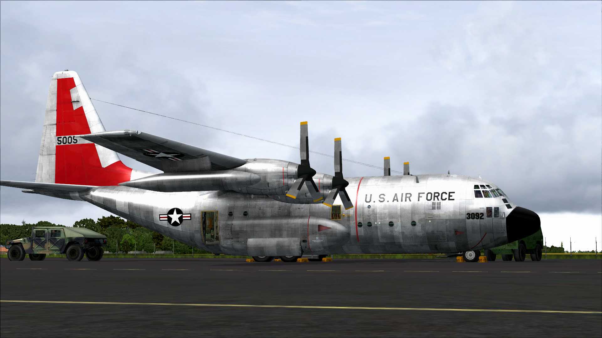 声明非P3D这就是老版FSX加了个反光贴图瞬间反光强烈-2511 