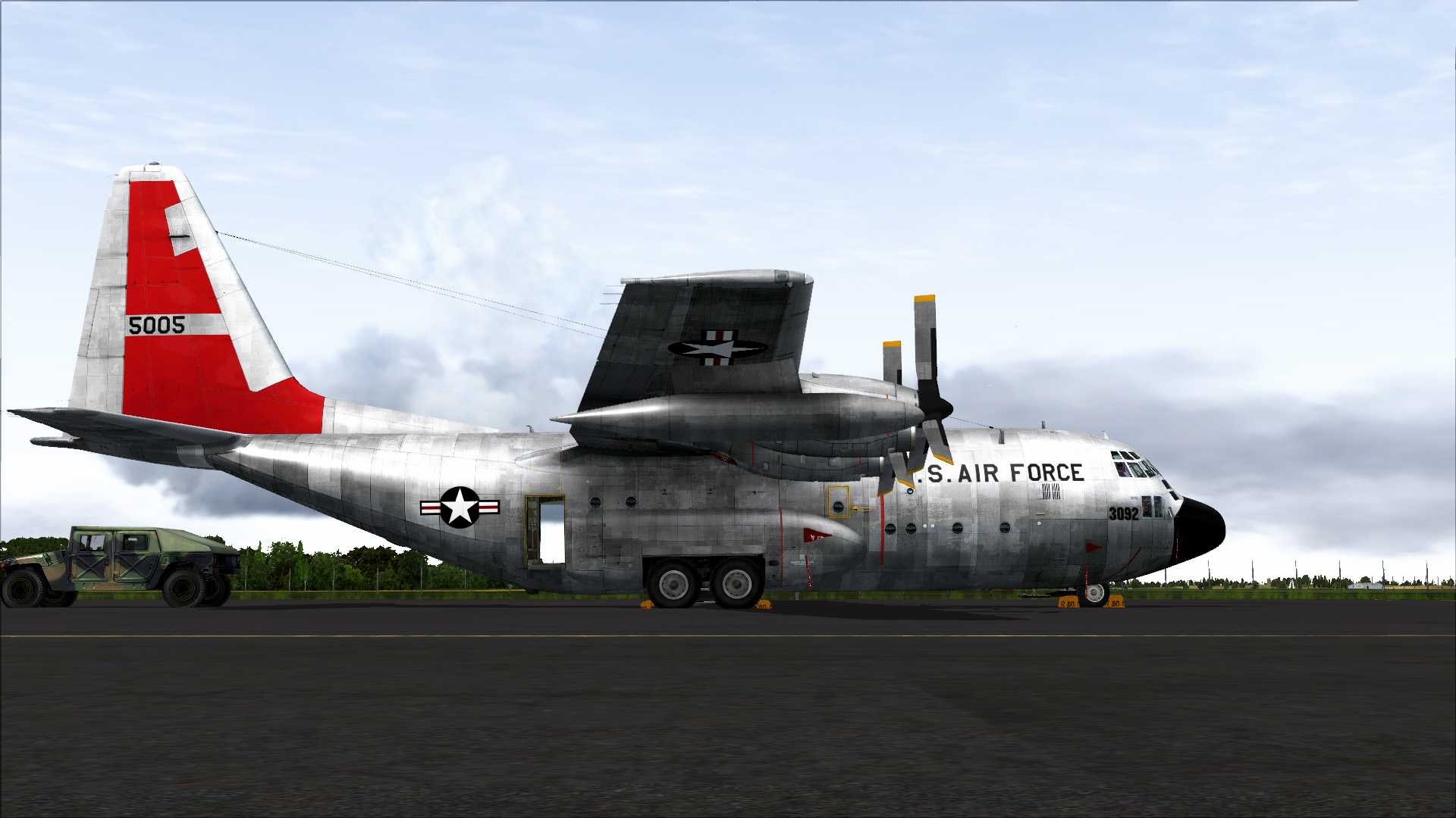 声明非P3D这就是老版FSX加了个反光贴图瞬间反光强烈-4200 