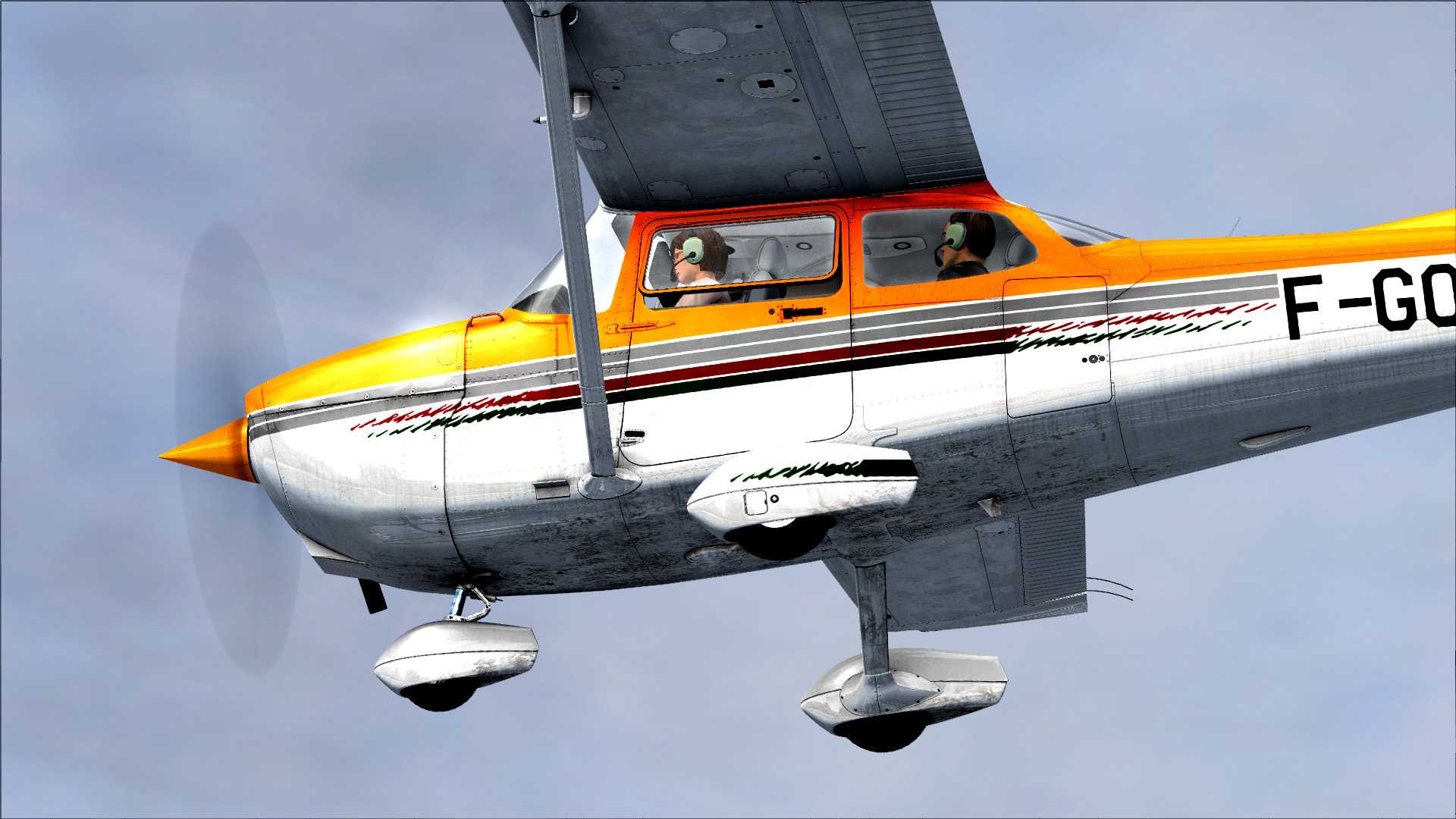 声明非P3D这就是老版FSX加了个反光贴图瞬间反光强烈-6381 