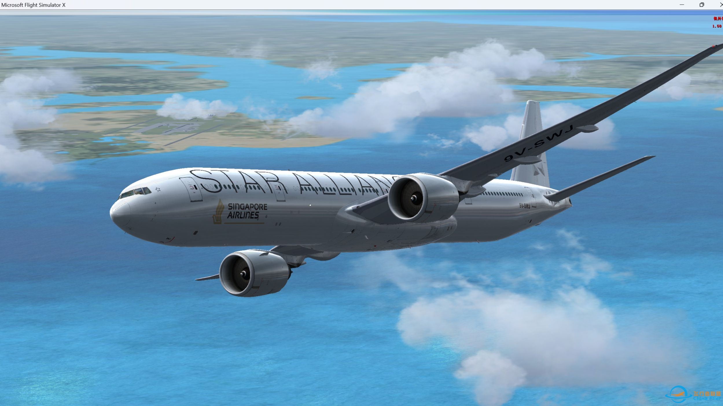 【FSX】【近地警报】PMDG777 槟城WMKP ILS04低能见落地-1726 