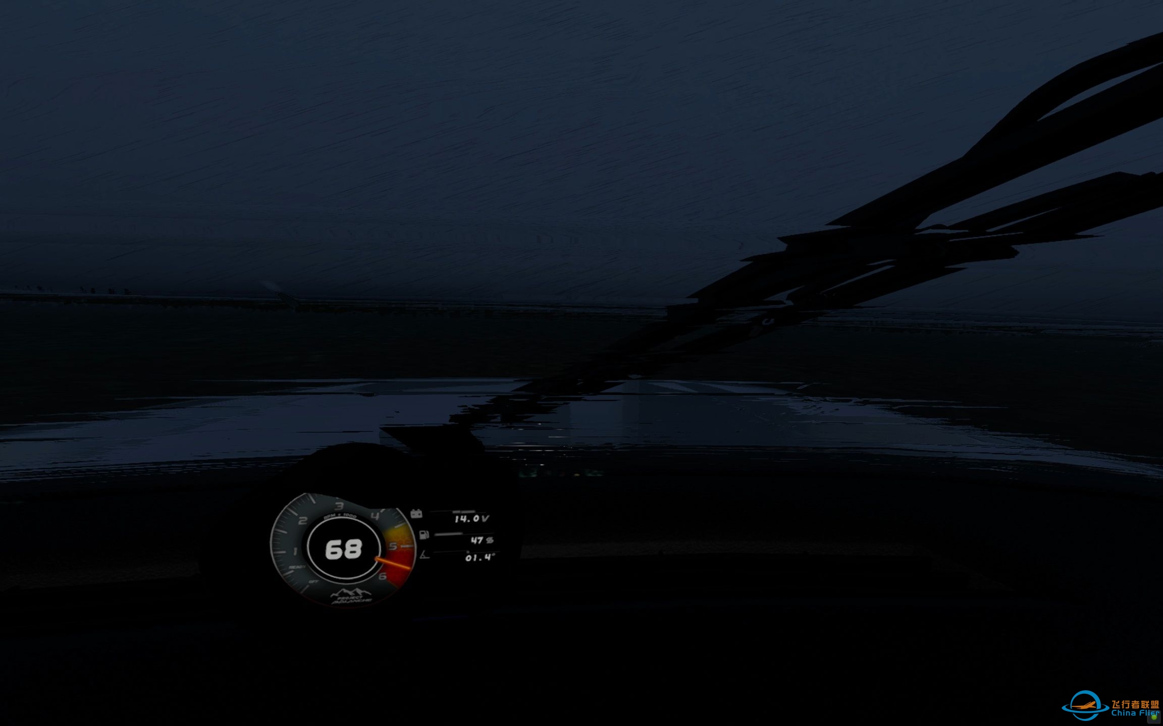 【X-plane】被弱龙卷风袭击大概就是这种感觉罢-9710 