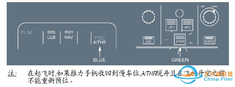 A320自动油门FMA方式指示空白的提示-8823 