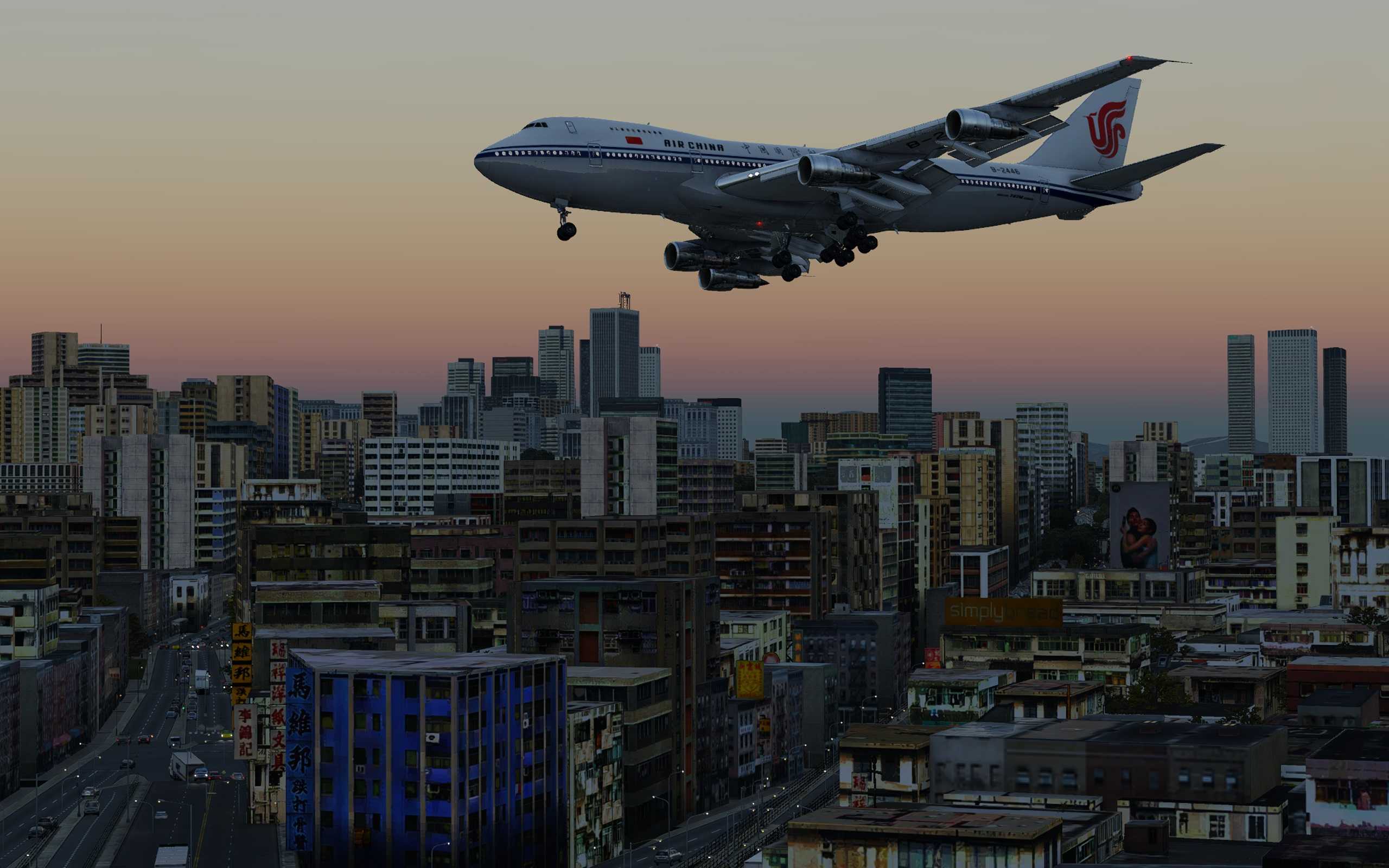 【x-plane12】新人第一帖，742降落老启德-1477 