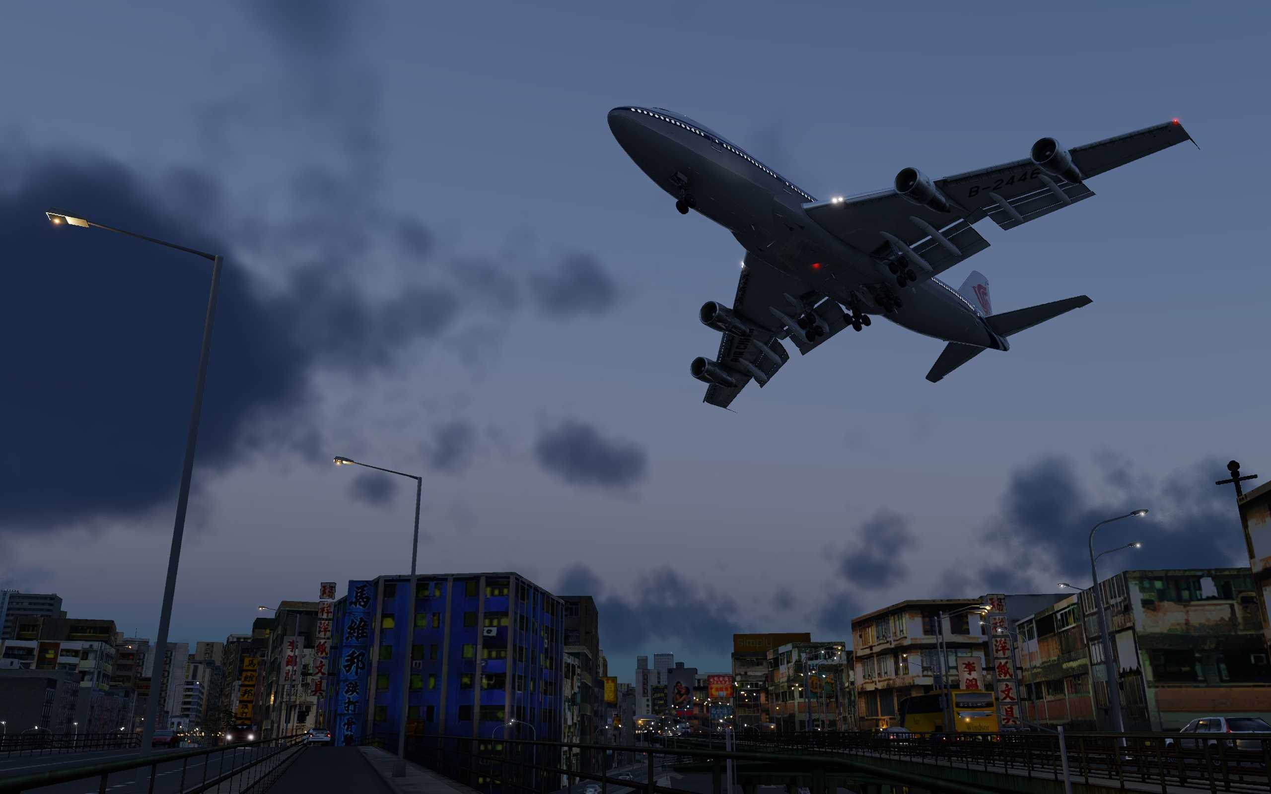 【x-plane12】新人第一帖，742降落老启德-3266 