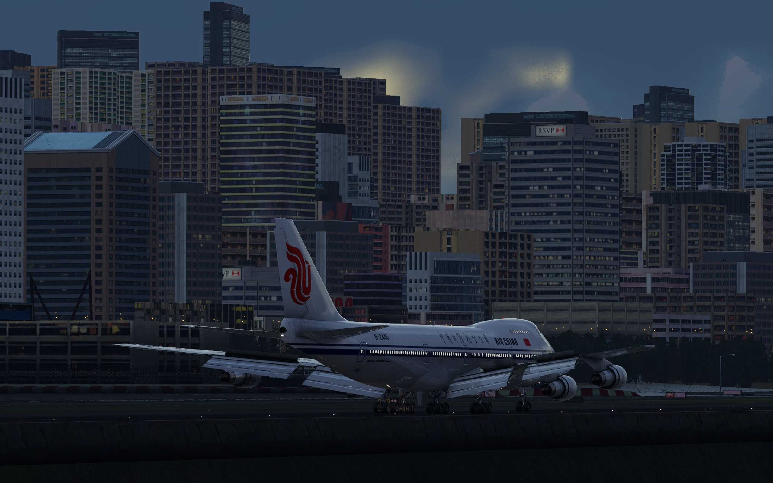 【x-plane12】新人第一帖，742降落老启德-8757 