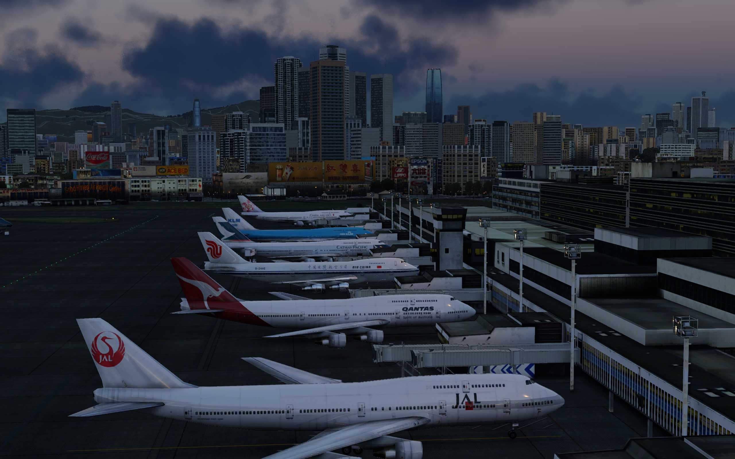 【x-plane12】新人第一帖，742降落老启德-7404 