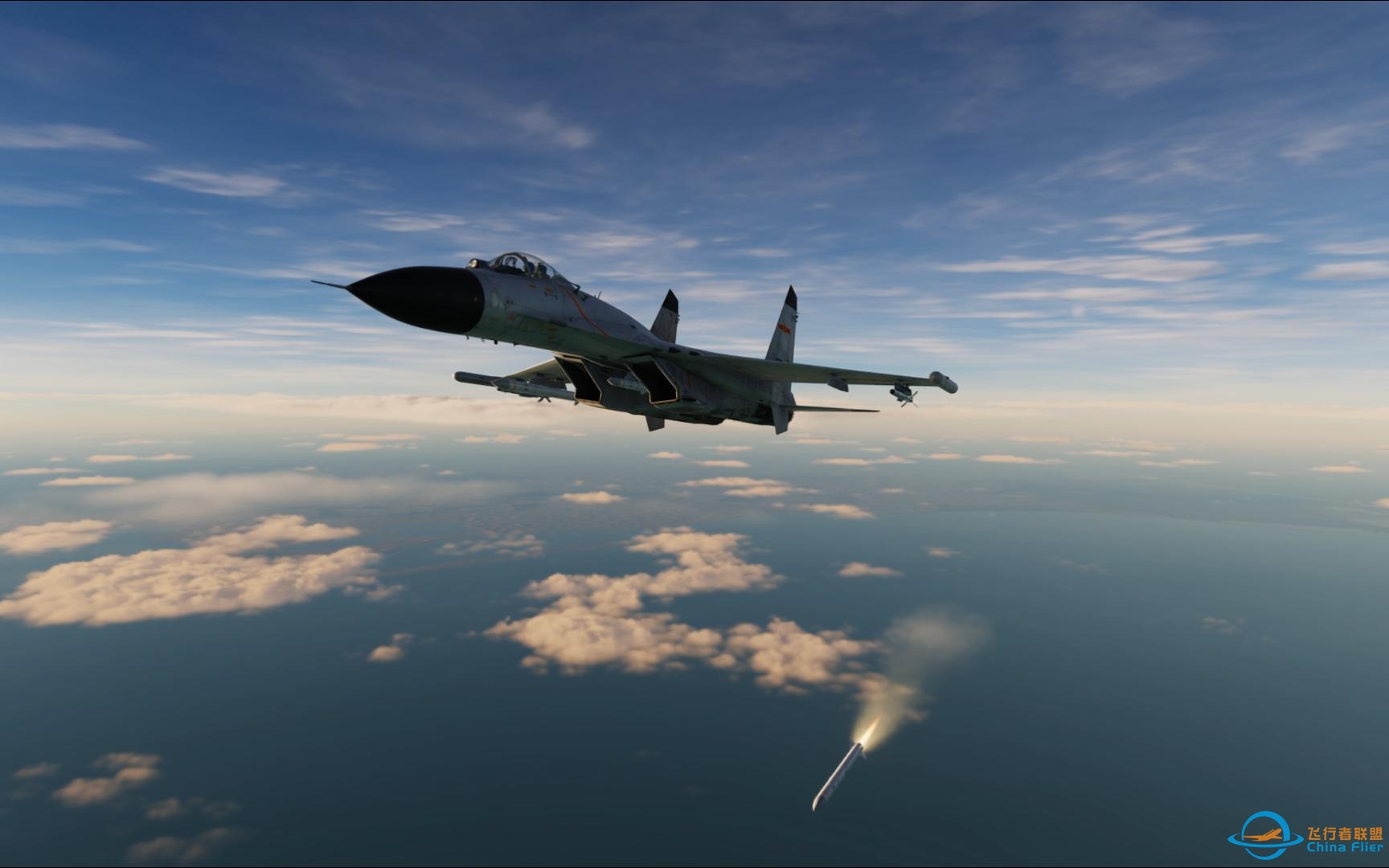 DCS World     中国空军现代化武器包展示，霹雳-17拥有问鼎世界最强对空武器的能力，升级内容介绍看简介！！！-334 