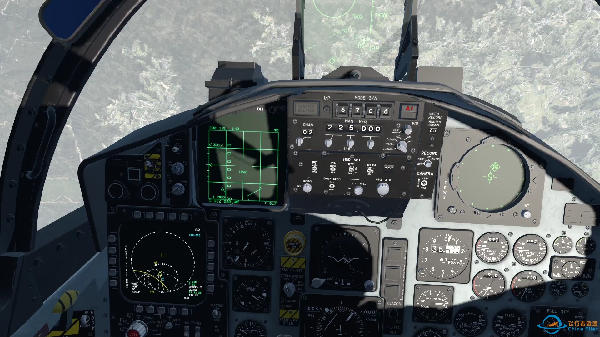 FalconBMS矛隼联队之赵总我开F-15C和ACE级别F-16CBLK50 练习BVR-1896 