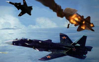 【历史频道】空中搏斗未来格斗三，五代VS五代，太空战机-2801 