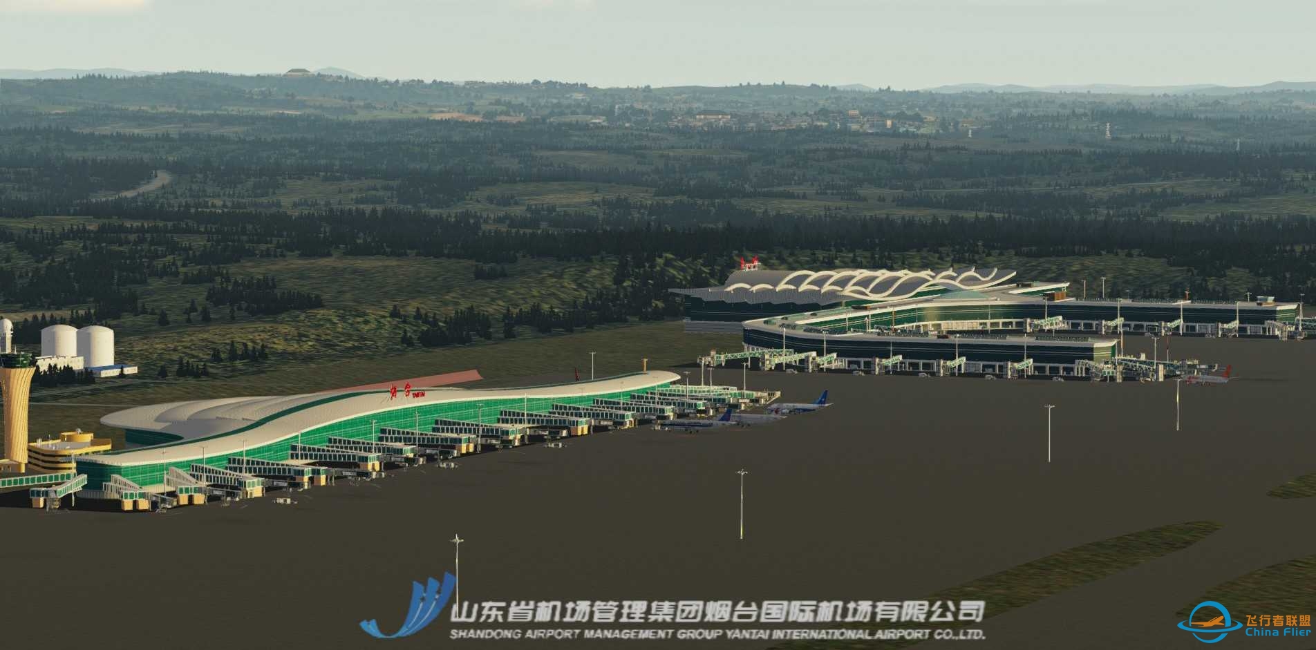 【重磅更新】烟台蓬莱国际机场二期含T2，P3D4/5无偏差地景-6174 