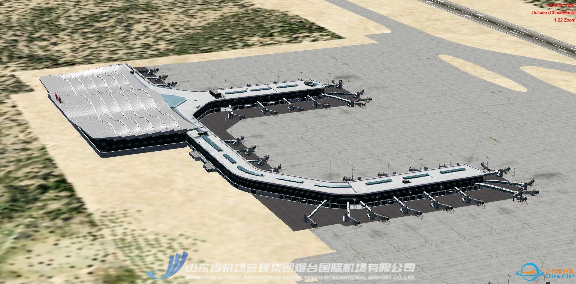 【重磅更新】烟台蓬莱国际机场二期含T2，P3D4/5无偏差地景-1527 