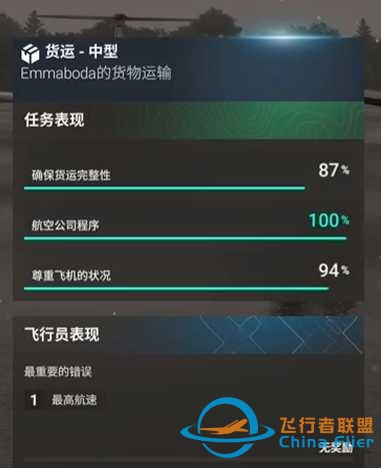 请教下模拟飞行2024生涯模式中任务表现得分-5705 