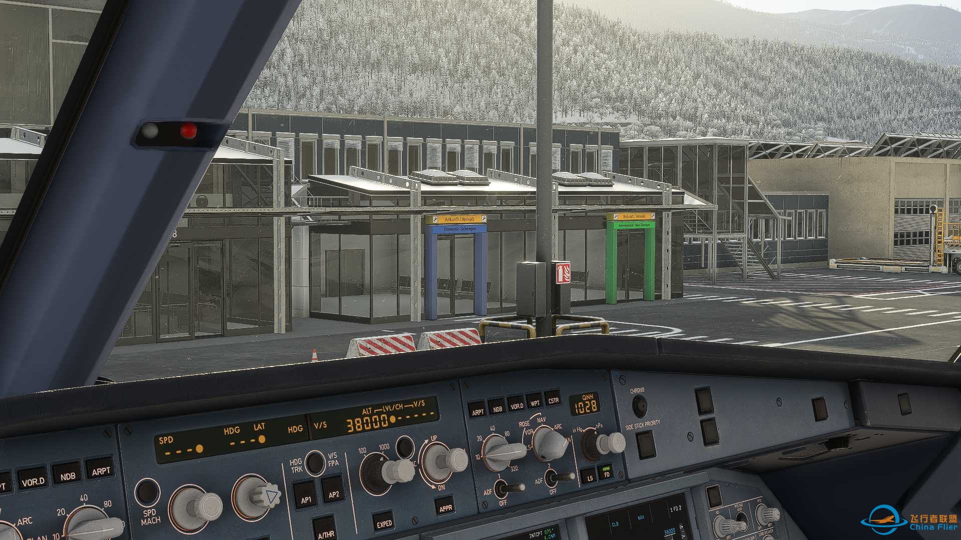 MSFS2024，阿尔卑斯滑雪季实时天气，A321neo，从LOWI到EGLL-8911 