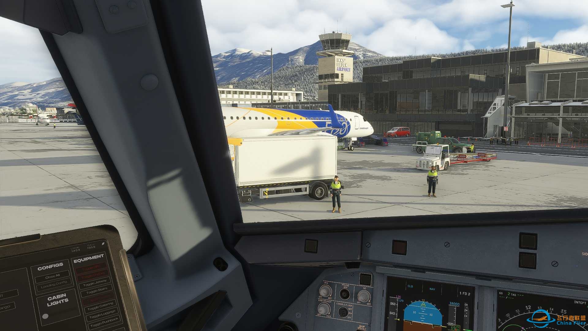 MSFS2024，阿尔卑斯滑雪季实时天气，A321neo，从LOWI到EGLL-5808 