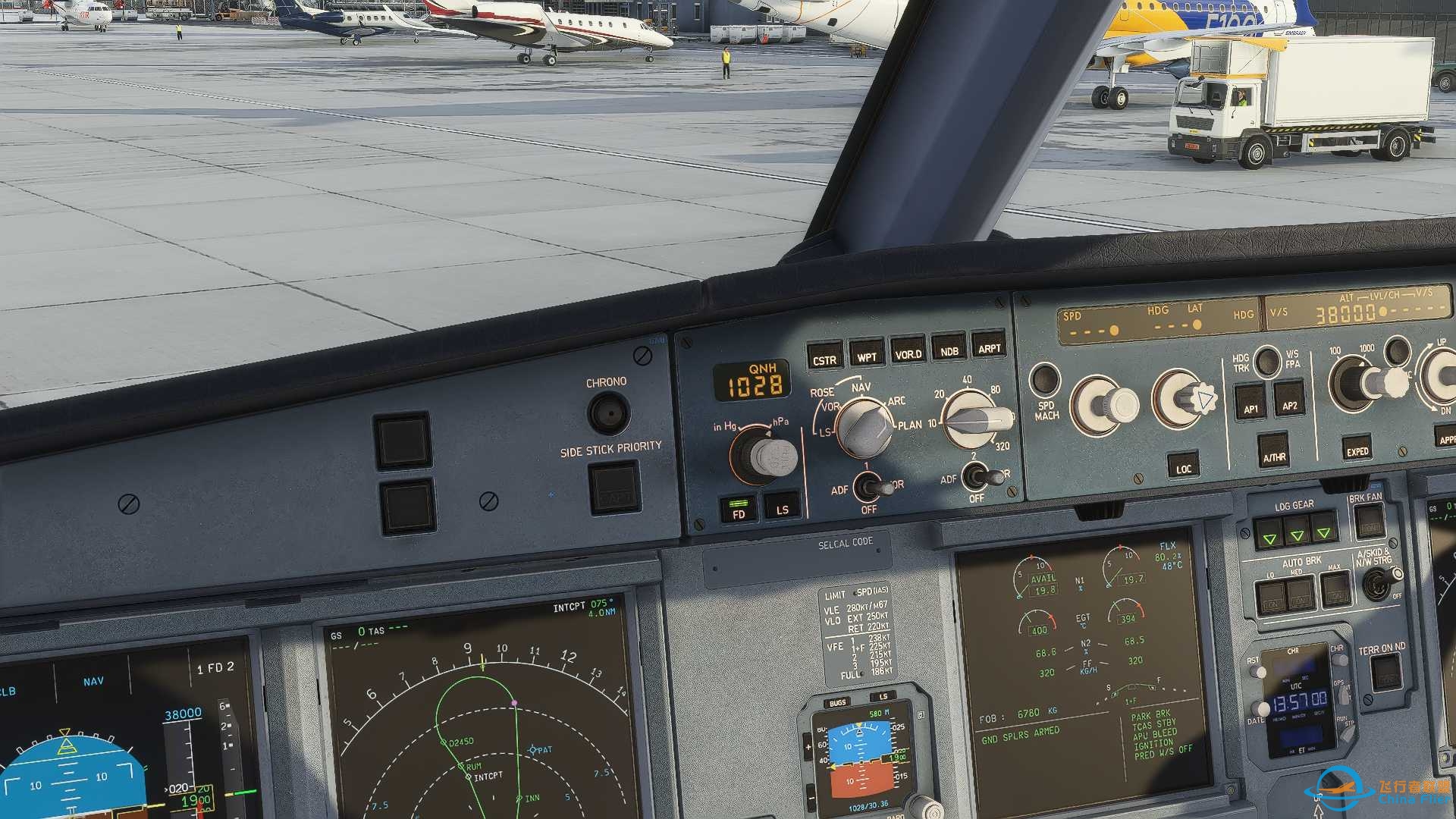 MSFS2024，阿尔卑斯滑雪季实时天气，A321neo，从LOWI到EGLL-6111 