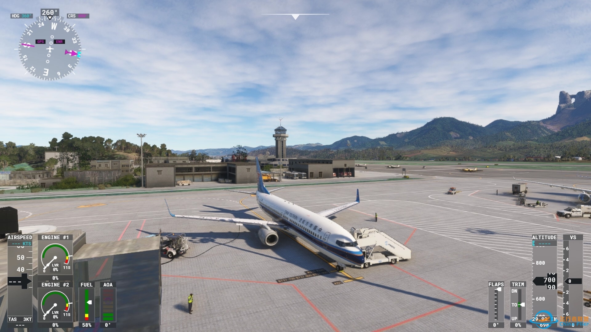 【MSFS2020】PMDG737-800冷舱至起飞全过程-7542 