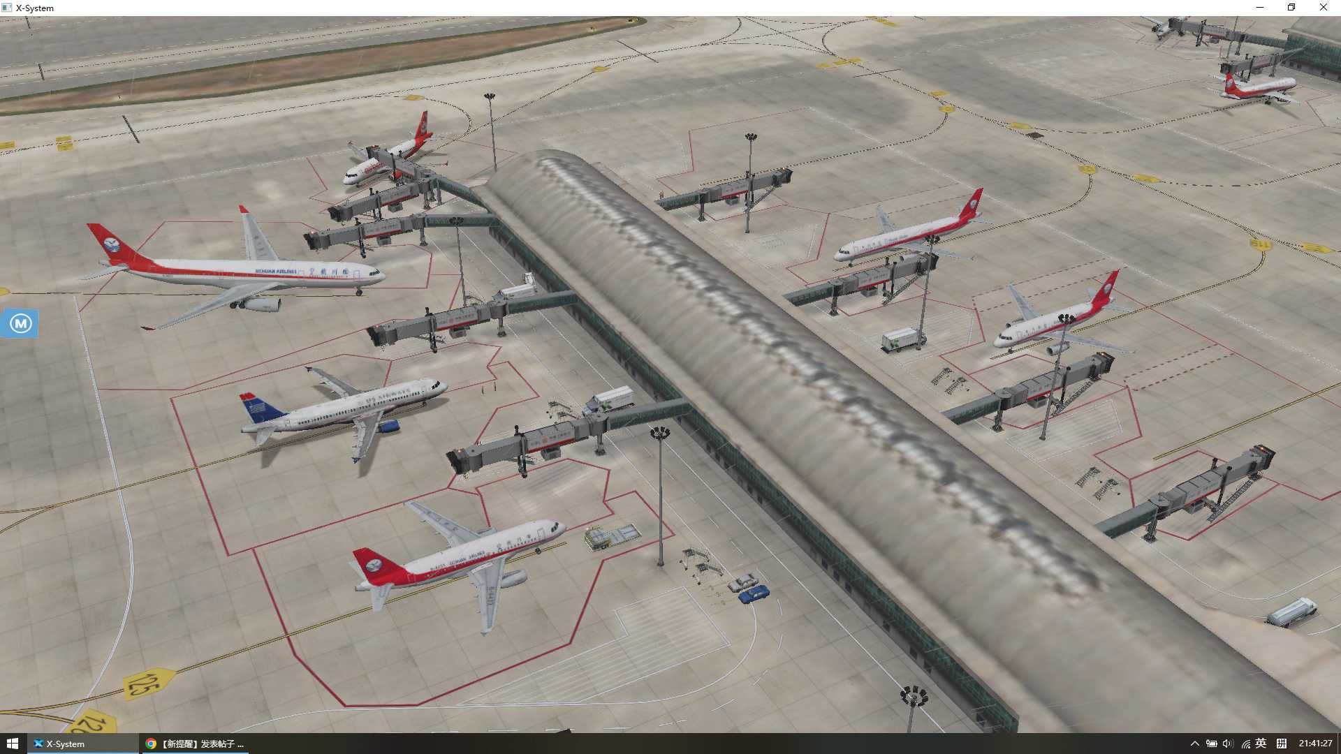 【xplane11】CTU；ZUUU；成都双流国际机场；暴风雨下的机场-9690 
