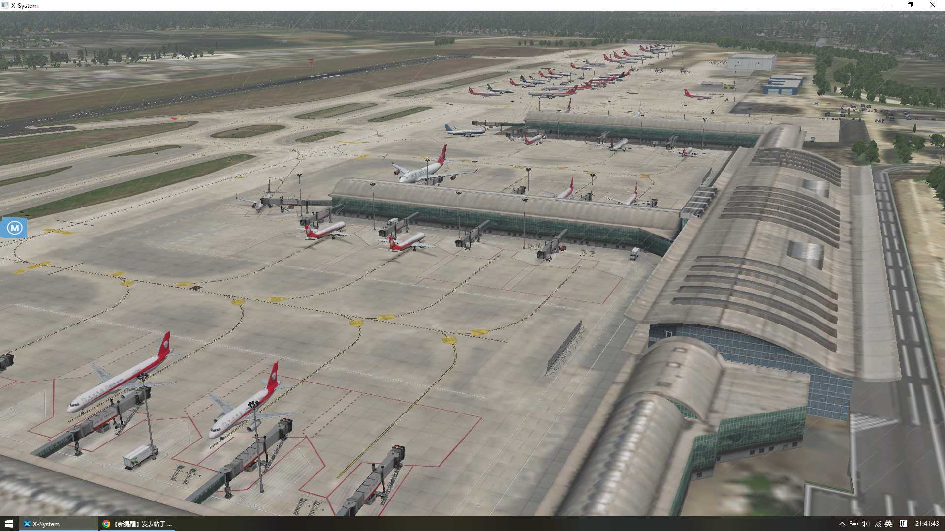 【xplane11】CTU；ZUUU；成都双流国际机场；暴风雨下的机场-5779 