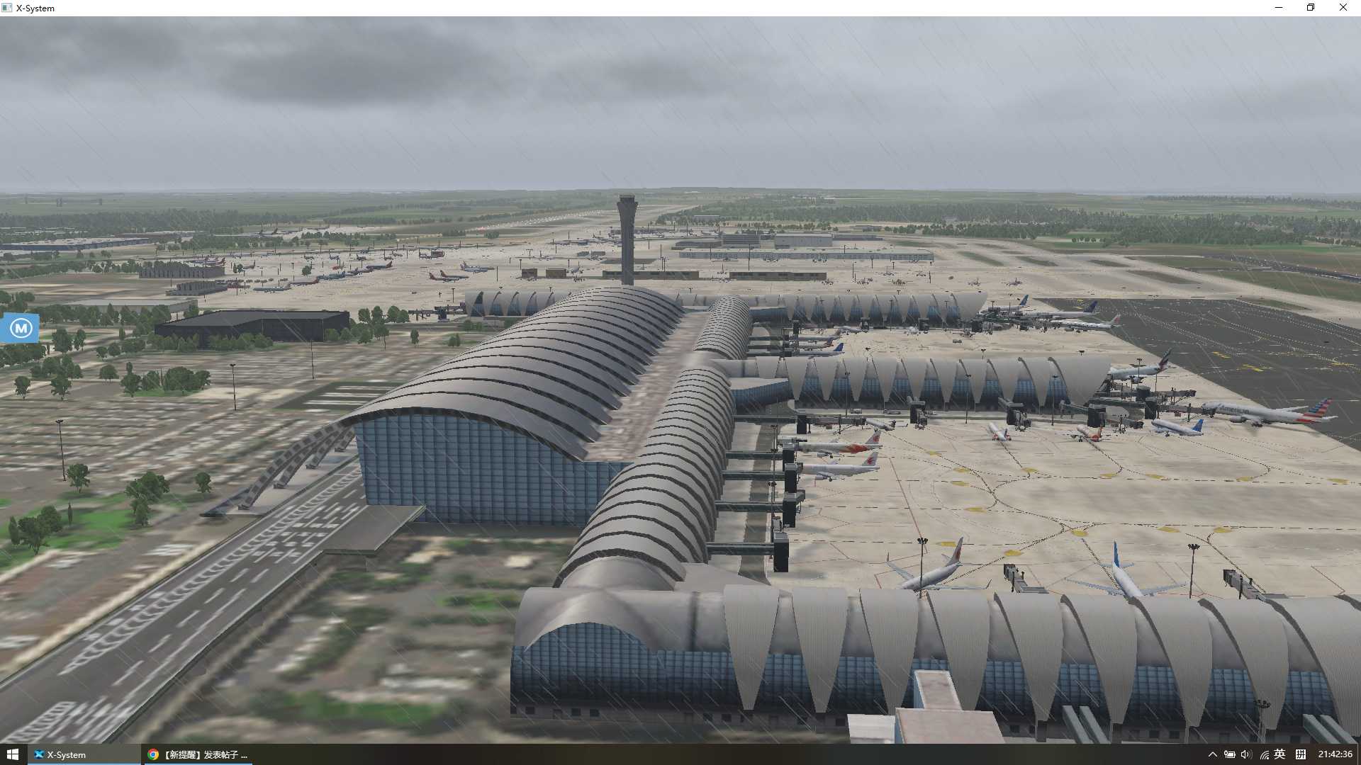【xplane11】CTU；ZUUU；成都双流国际机场；暴风雨下的机场-2687 