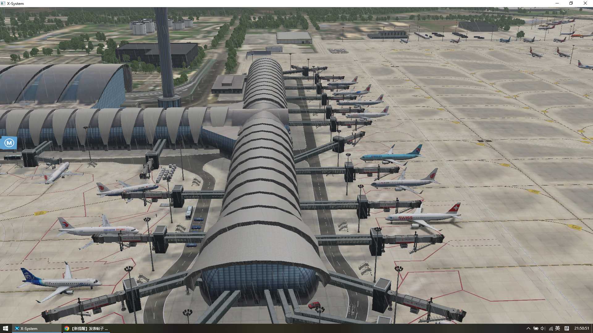 【xplane11】CTU；ZUUU；成都双流国际机场；暴风雨下的机场-3399 