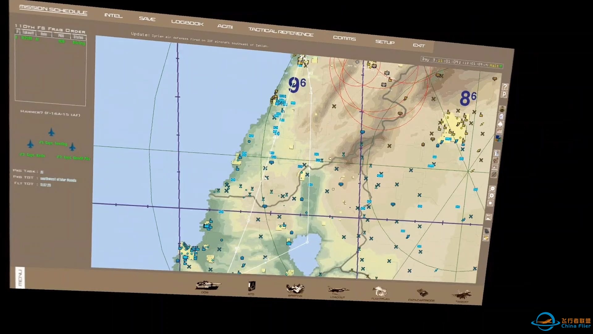【Falcon BMS】继续清理贝鲁特南部敌方部队和据点，第一次撤离追击的mig被我方地面部队打掉，明天应该大结局了。-9752 